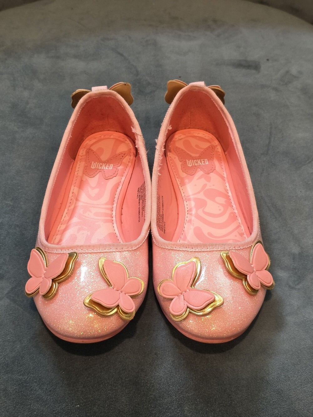 Wicked Kids' Pink Butterfly Ballet Flats